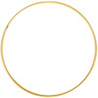 Rayher 2505106 Aro de metal para manualidades- grosor 3 mm- Dorado- ø 15 cm